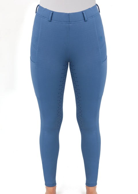 Irideon® Ladies’ Winterlight Half-Seat Tight - Blue Print / 1X - Tights