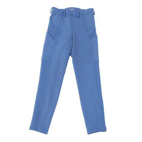 Irideon® Kids’ Winterlight Half-Seat Tight - Blue Print / Xs - Childs Breeches