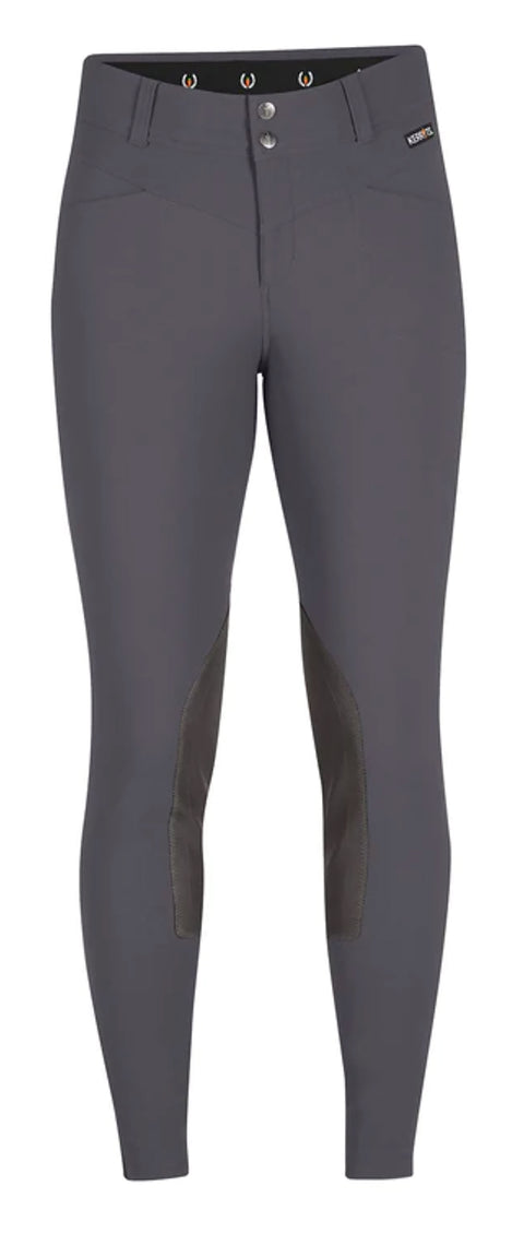 Kerrits® Ladies’ Petite Crossover II Knee-Patch Breech - Peppercorn / 1X - Knee Patch Breeches
