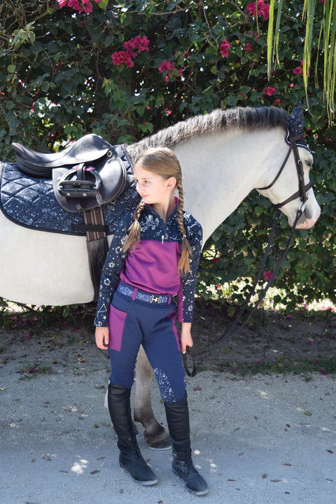 Belle & Bow Equestrian Girls’ Fleece Tight