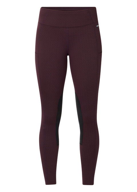 Kerrits® Ladies’ Fleece Lite II Knee-Patch Tight - Vineyard / 1X - Winter Breeches