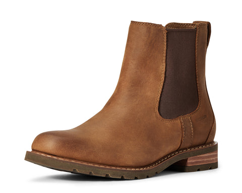 Ariat® Ladies’ Wexford Waterproof Chelsea Boots - Weathered Brown-C Width / 6 - Lifestyle Footwear