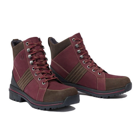 Kerrits® Ladies’ Trail Blazer Lace-Up Waterproof Boots - Sangria/Java / 6 - Lifestyle Footwear
