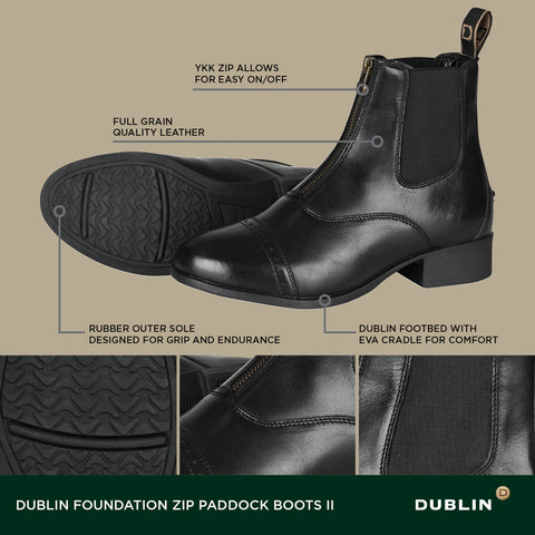 Dublin® Ladies’ Foundation Zip Paddock Boots II