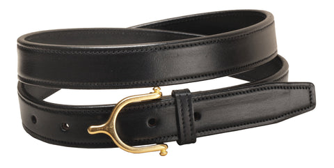 Tory Leather 1" Brass Spur Buckle Belt