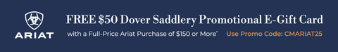 Ariat Logo - FREE $50 Dover Saddlery Promotional E-Gift Card with a Full-Price Ariat Purchase of $150 or More*! Use Promo Code: CMARIAT25