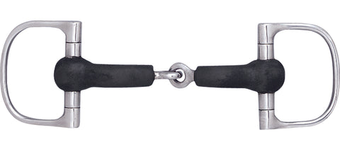 Suffolk™ Hard Rubber Single-Jointed Snaffle D-Ring Bit
