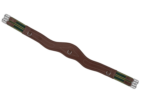 Henri de Rivel Pro Contoured Leather Girth - Oakbark / 46 - Girths