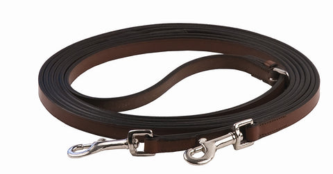 Henri de Rivel Breastplate Draw Reins - Full Leather with Breastplate Snap