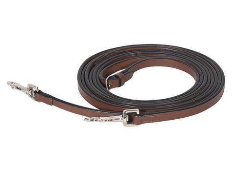 Henri de Rivel Breastplate Draw Reins - Full Leather with Breastplate Snap