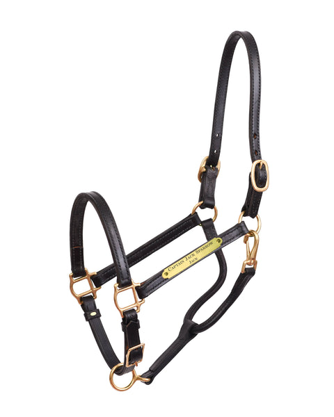 Perri’s® 3/4" Premium Leather Show Halter with Nameplate
