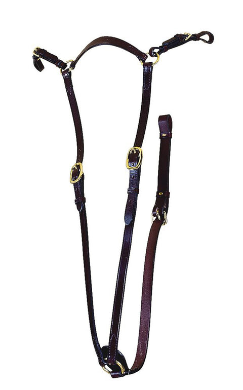 Tory Leather Company Heavy-Duty Hunt Breastplate with Brass Hardware