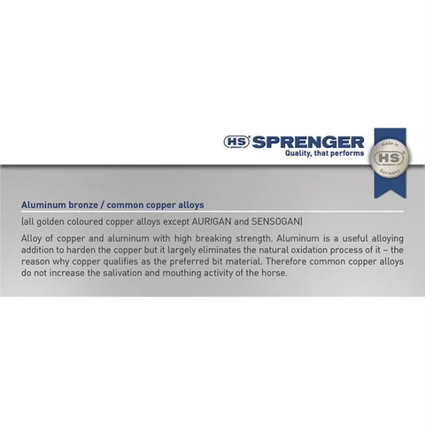 Herm Sprenger® Copper Plus Double-Jointed Eggbutt Snaffle Bit (16mm) - Bits