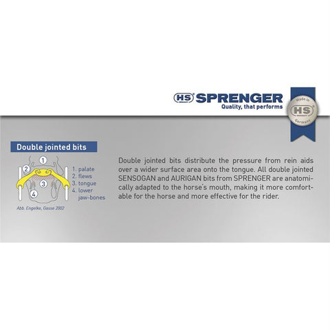 Herm Sprenger® Copper Plus Double-Jointed Eggbutt Snaffle Bit (16mm) - Bits