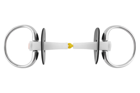 Herm Sprenger® Nathe Eggbutt Bit with 18 mm Single-Jointed Mouth