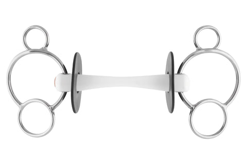 Herm Sprenger® Nathe 3-Ring Bit with 20 mm Flexible Mullen Mouth