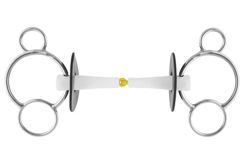 Herm Sprenger® Nathe 3-Ring Bit with 18 mm Single-Jointed Mouth
