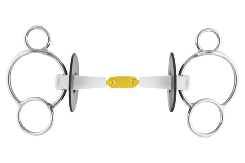 Herm Sprenger® Nathe 3-Ring Bit with 18 mm Double-Jointed Mouth