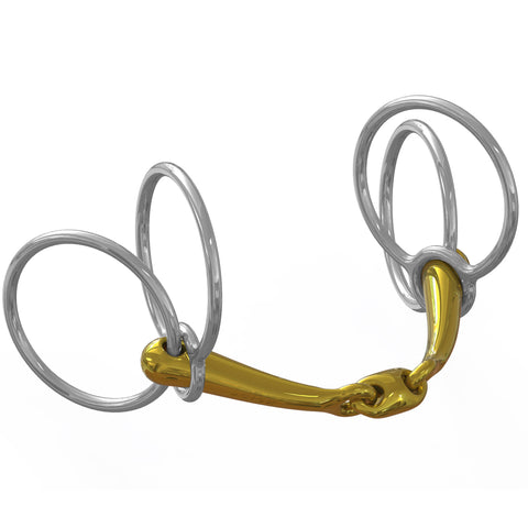 Neue Schule Tranz Angled Lozenge Jumpers' Choice Double-Ring Bit - 16 mm mouth; 60 mm rings