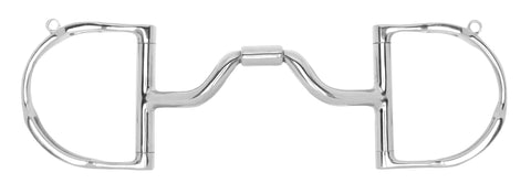 Myler® Ported Barrel Medium English D-Ring MB 33 with Hooks