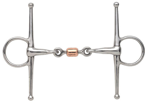 Shires Full Cheek Snaffle with Copper Roller