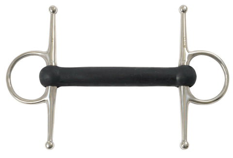 Shires Full Cheek Bit with Flexible Rubber Mullen Mouth