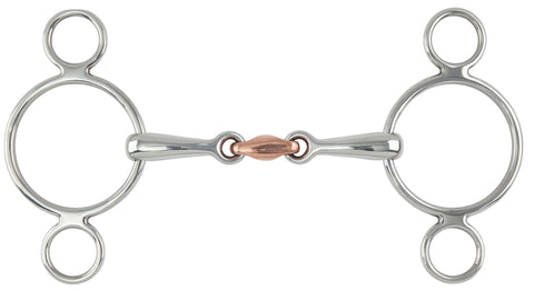 Shires Two-Ring Copper Lozenge Gag Bit