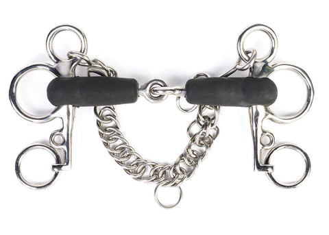 Shires Jointed Short Shank Rubber Pelham Bit