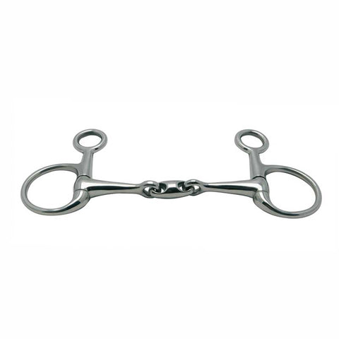 Metalab Baucher Double-Jointed with Oval Link Eggbutt Snaffle Bit - 16mm