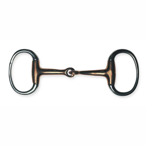 Metalab Jointed with Thin Copper Eggbutt Snaffle Bit