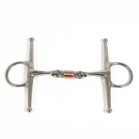 Metalab Double-Jointed with Copper Roller Link Full Cheek Snaffle Bit
