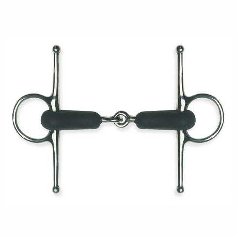 Metalab Jointed Rubber Full Cheek Snaffle Bit