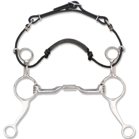 Myler® Long Shank Combination Bit with Sweet Iron Low Port Comfort Snaffle MB 04