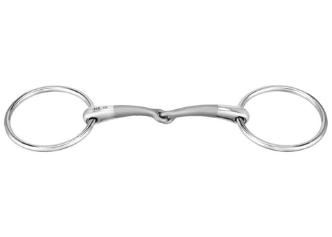 Herm Sprenger® Satinox Single-Jointed Loose Ring Snaffle Bit with 14mm Mouth/55mm Rings