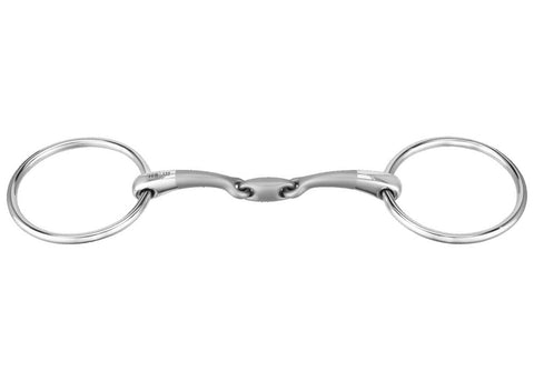 Herm Sprenger® Satinox Double-Jointed Loose Ring Snaffle Bit with 14mm Mouth/55mm Rings