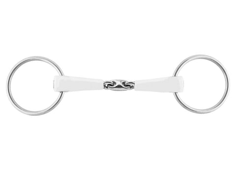 Herm Sprenger® Nathe Double-Jointed Loose Ring Snaffle Bit with 20mm Mouth/70mm Rings