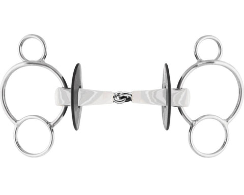 Herm Sprenger® Nathe Single-Jointed 3-Ring Bit with 20mm Mouth
