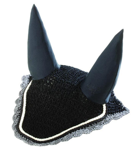 USG Fly Veil - Black/Ecru/Gray / Full - Ear Nets & Bonnets