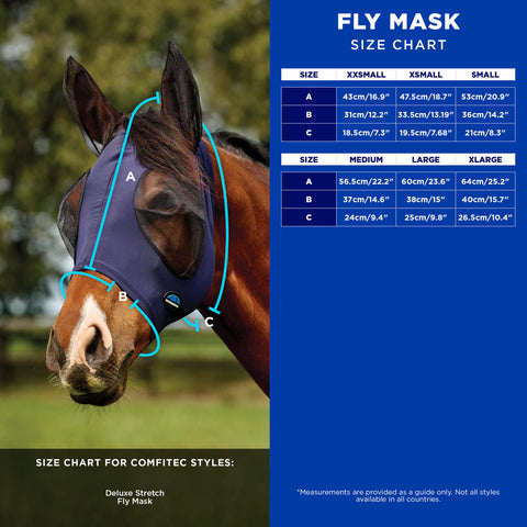 WeatherBeeta® Comfitec™ Deluxe Stretch Fly Mask with Ears