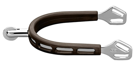 Herm Sprenger® Ultra Fit Brown Grip Small Round Rowel Spurs