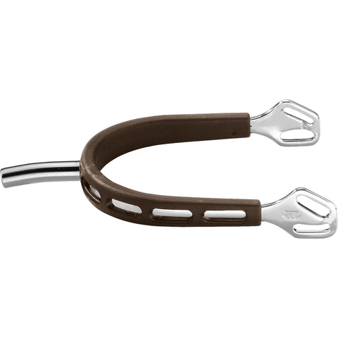 Herm Sprenger® Ultra Fit Brown Grip Small Round Rowel Spurs