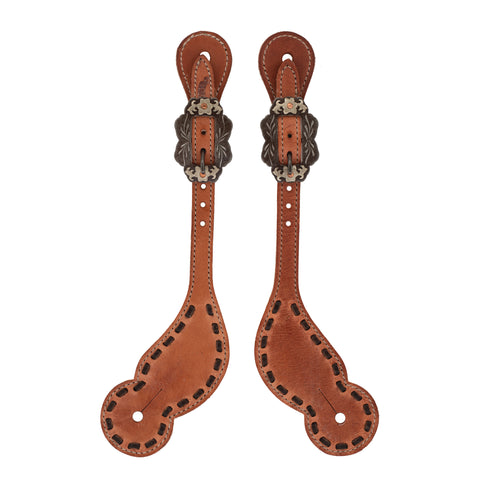 Weaver Leather® Men’s Buckstitch Spur Straps, Hermann Oak® Russet, Dawn Collection