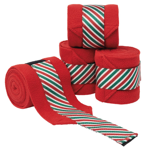 Dover Saddlery® Candy Cane Ribbon Trim Polo Wraps