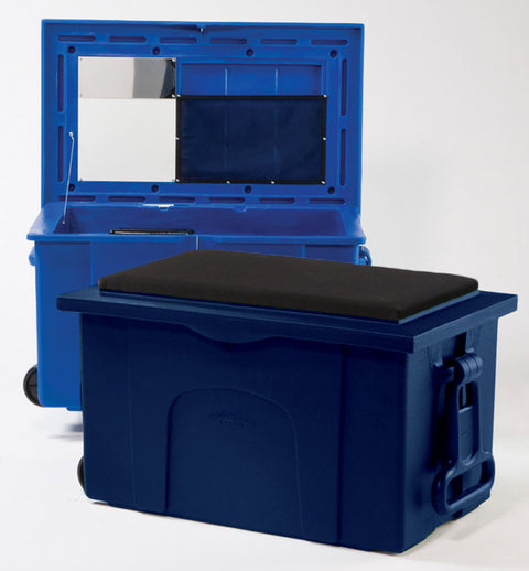 Burlingham Sports Deluxe Sport Trunk with Padded Seat - Navy - Trunks