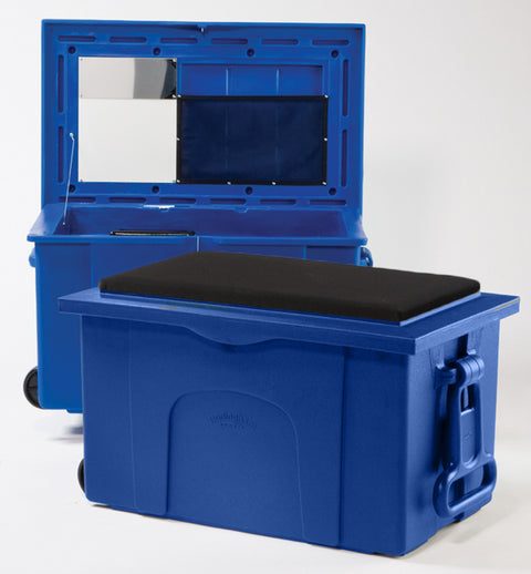 Burlingham Sports Deluxe Sport Trunk with Padded Seat - Royal Blue - Trunks