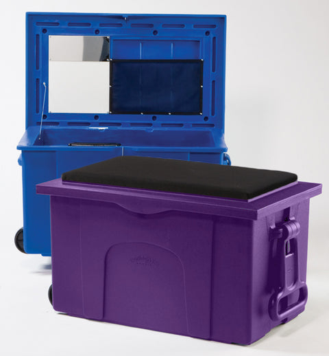 Burlingham Sports Deluxe Sport Trunk with Padded Seat - Purple - Trunks