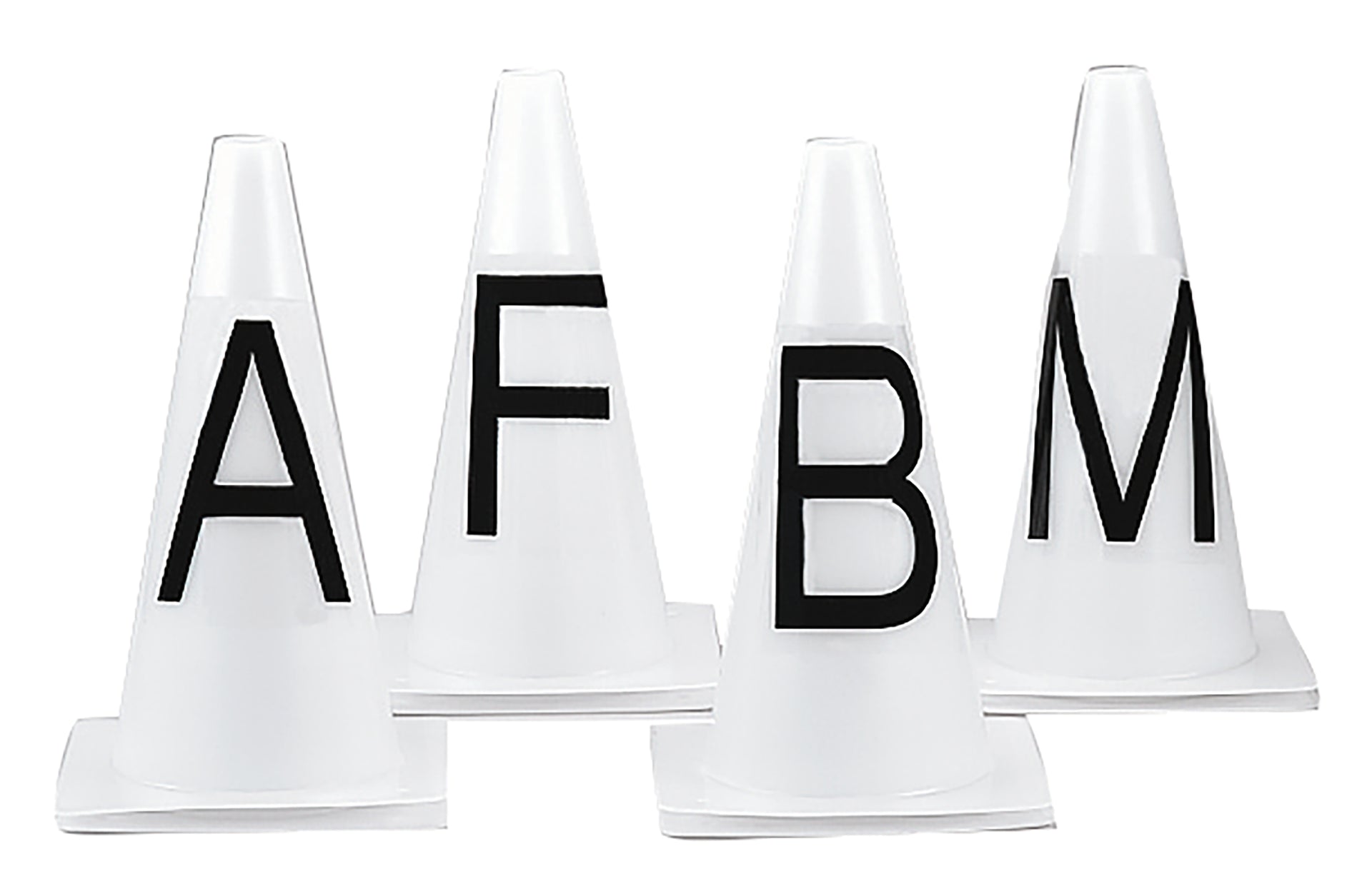 Pions De Dressage, Lettres Ensemble Cônes Dressage Blanc Pour