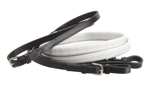 Tory Leather Company Rubber Grip Leather Reins with Buckle Ends