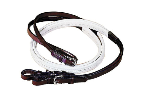 Tory Leather Company Rubber Grip Leather Reins with Buckle Ends