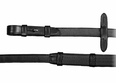 Vespucci Rubber Reins with Stops and Hook Studs